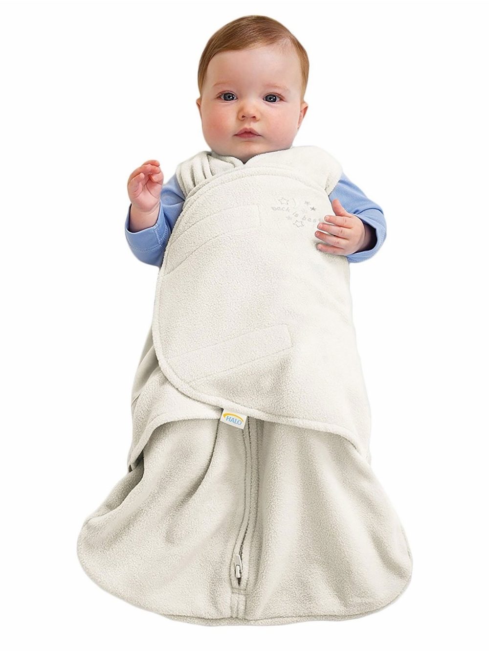 Halo SleepSack Swaddle Fleece in Cream size 3-6 Months